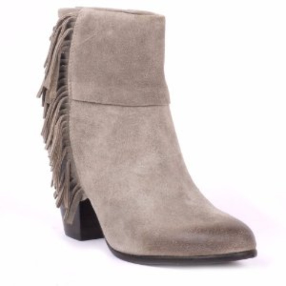 ASH SUEDE FRINGE QUICK STONE ANKLE BOOTIES BOOTS 8 - Picture 2 of 5